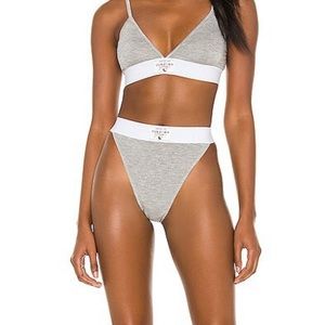 Adam Selman Sport Heather Grey Sleep Thong Multiple Sizes